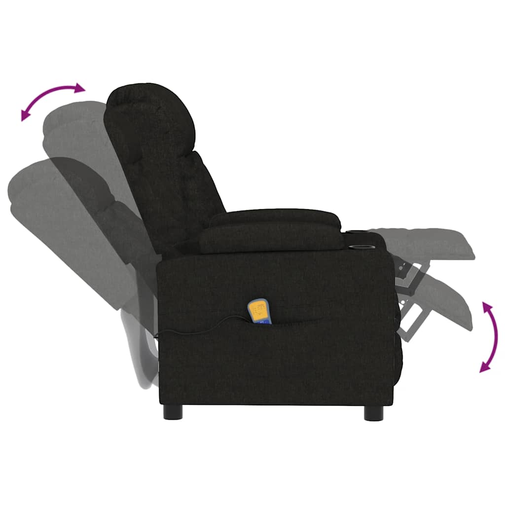 Poltrona de massagens tecido preto