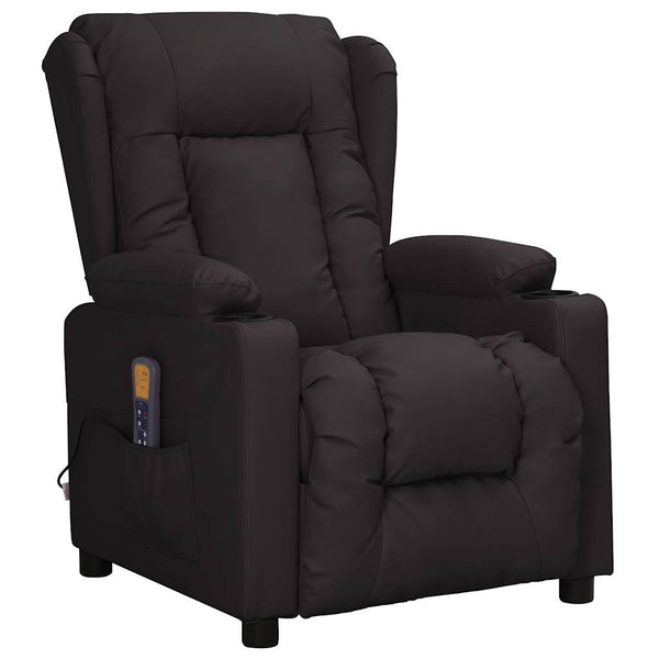Poltrona de massagens couro artificial preto