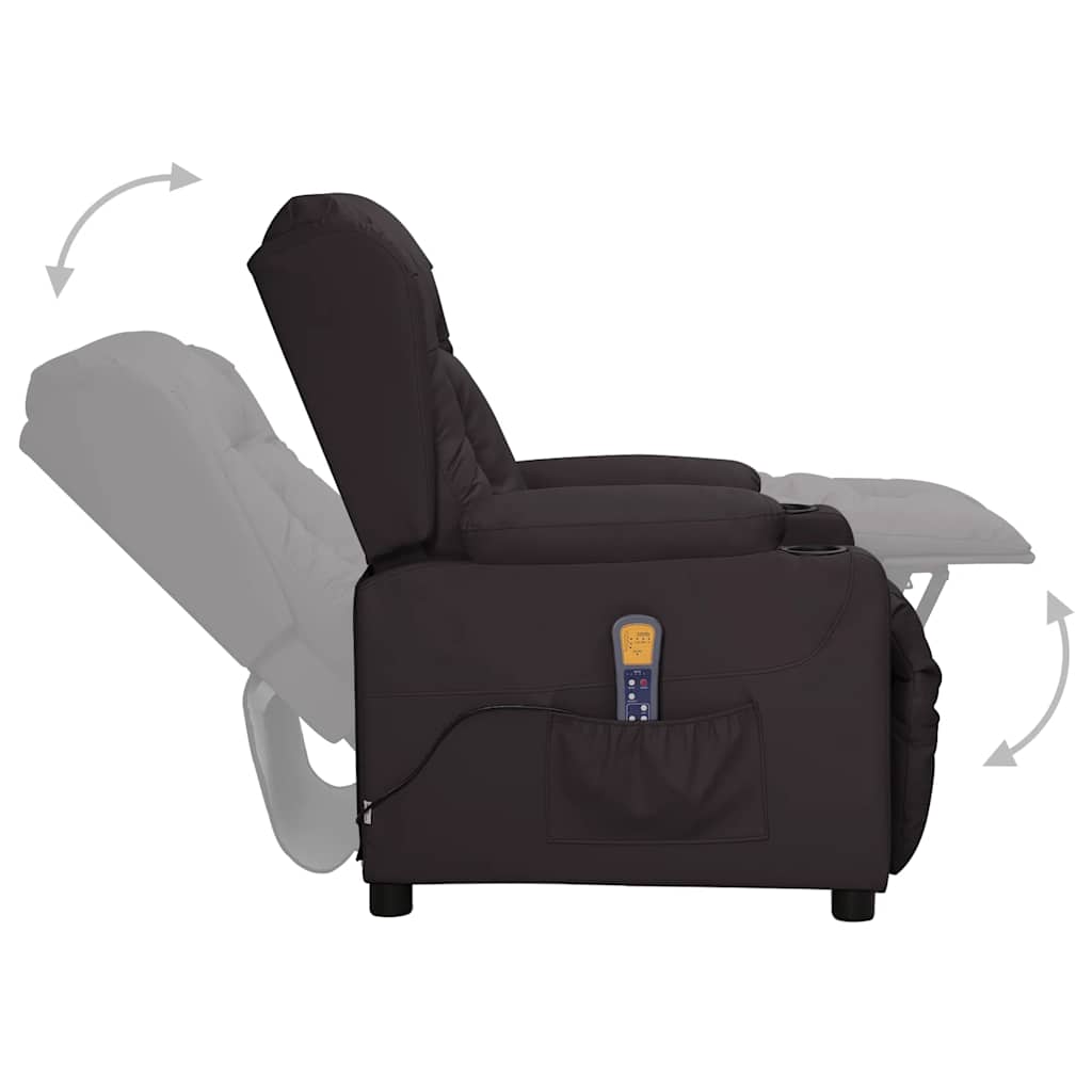 Poltrona de massagens couro artificial preto