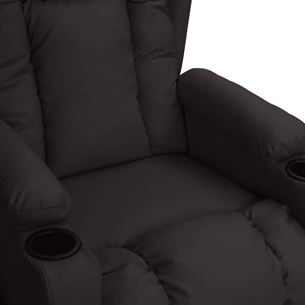 Poltrona de massagens couro artificial preto