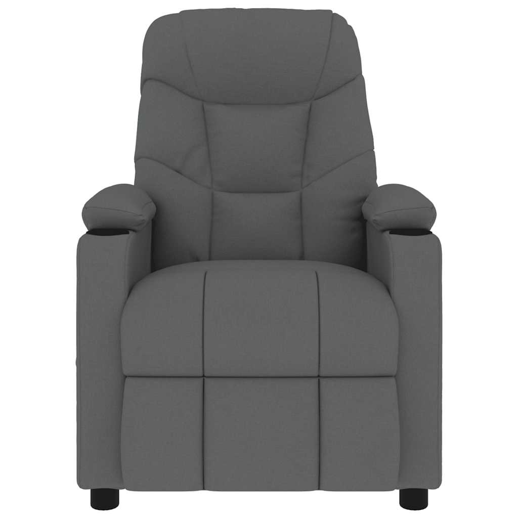 Poltrona de massagens tecido cinzento-escuro