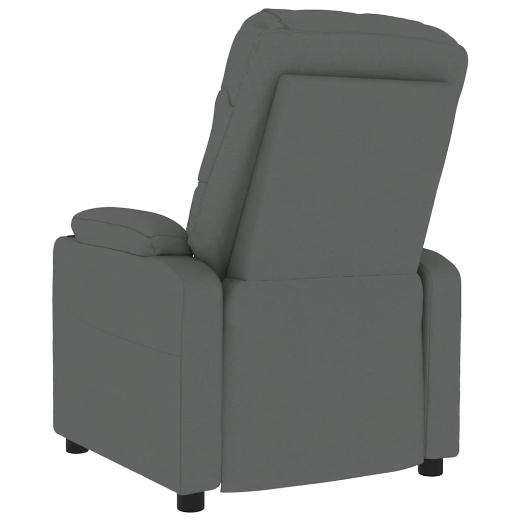Poltrona de massagens tecido cinzento-escuro