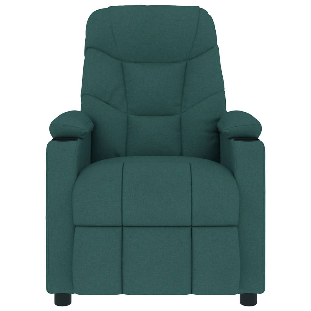 Poltrona de massagens tecido verde-escuro