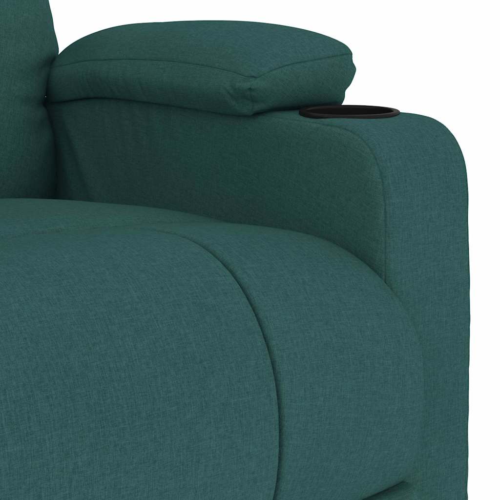 Poltrona de massagens tecido verde-escuro
