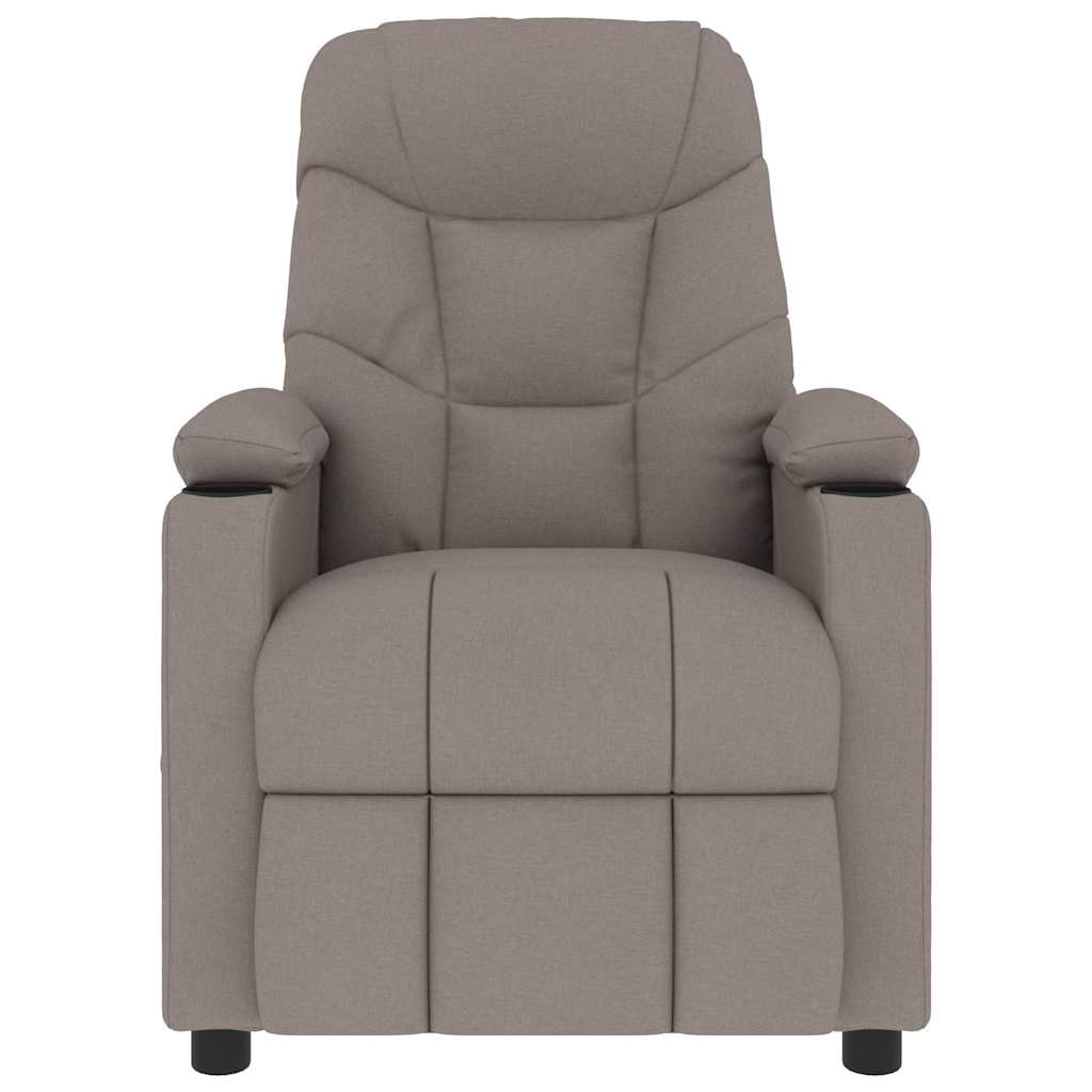 Poltrona de massagens tecido cinza-acastanhado