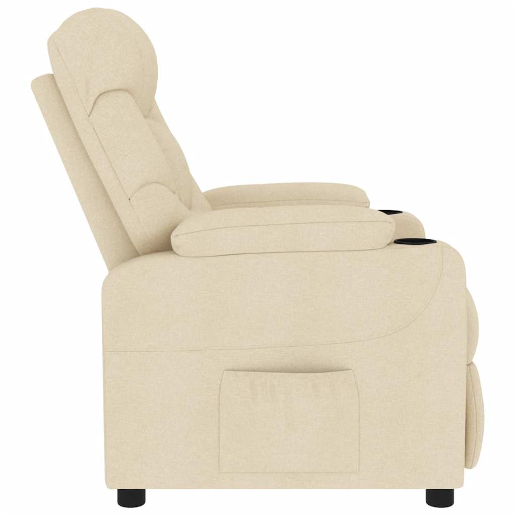 Poltrona de massagens tecido cor creme