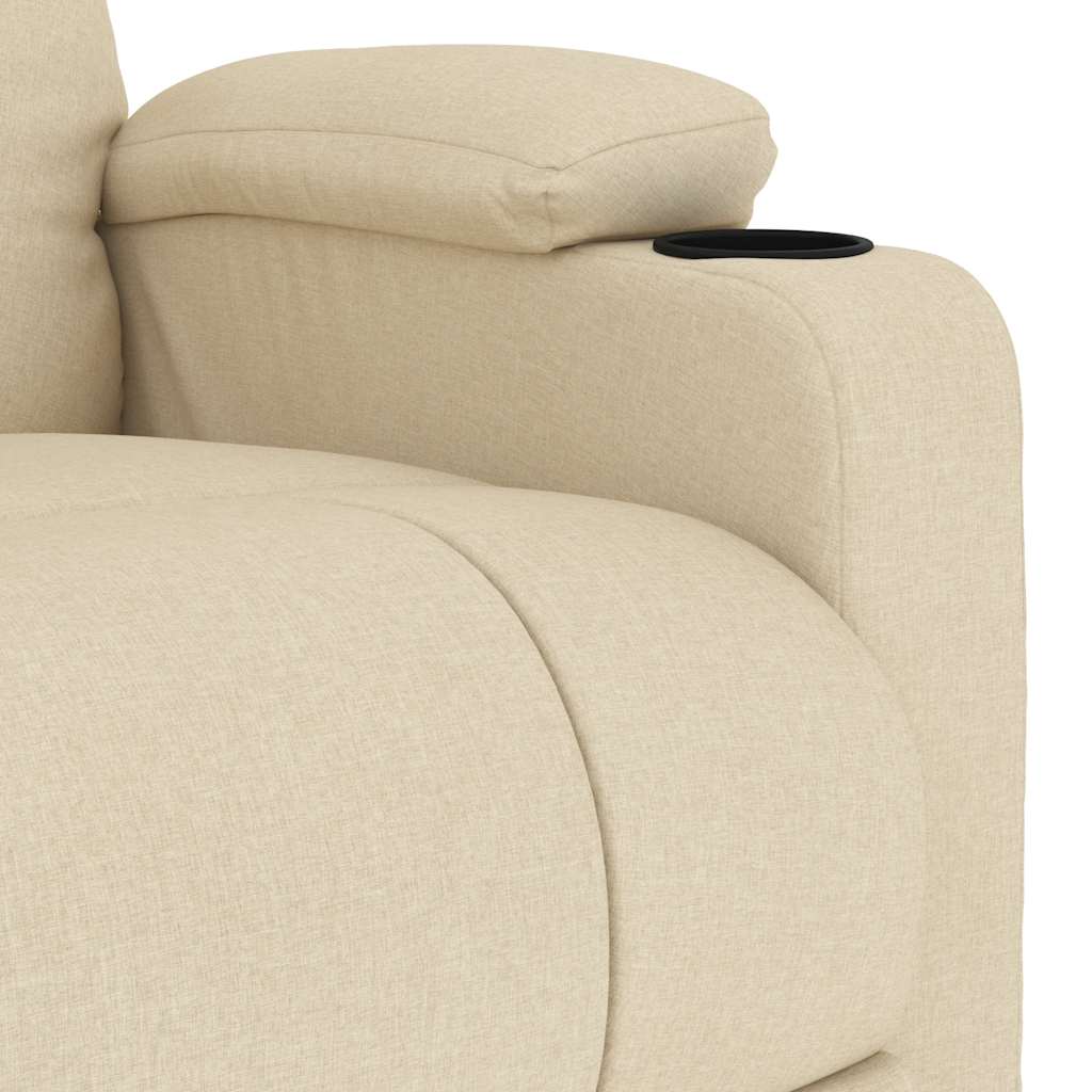Poltrona de massagens tecido cor creme