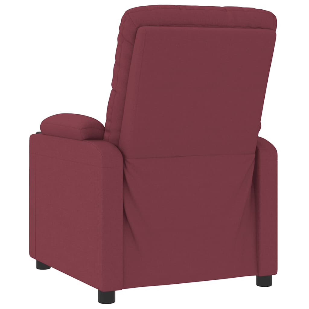Poltrona reclinável tecido vermelho tinto