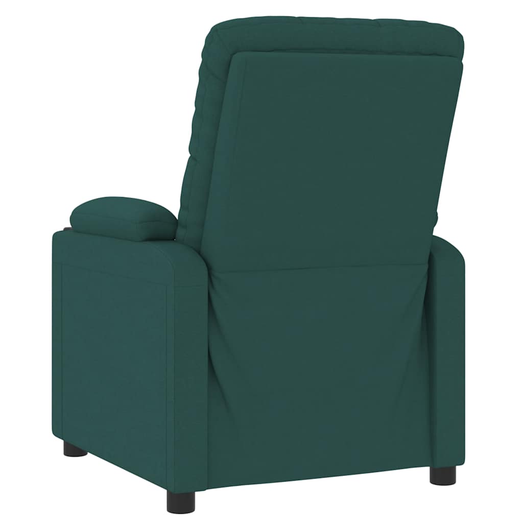 Poltrona reclinável tecido verde-escuro