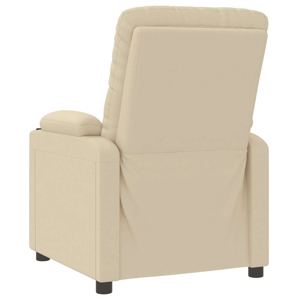 Poltrona reclinável tecido cor creme