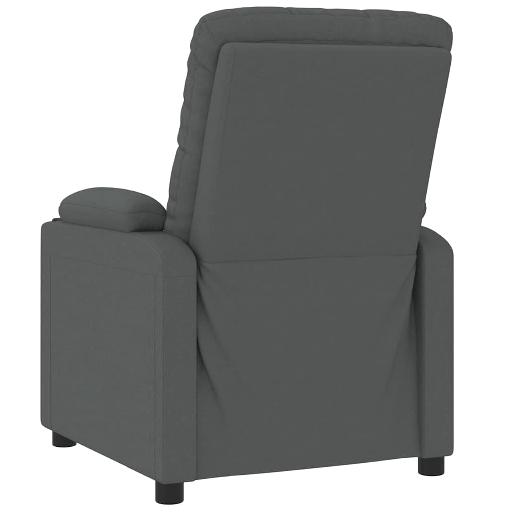 Poltrona de massagens tecido cinzento-escuro