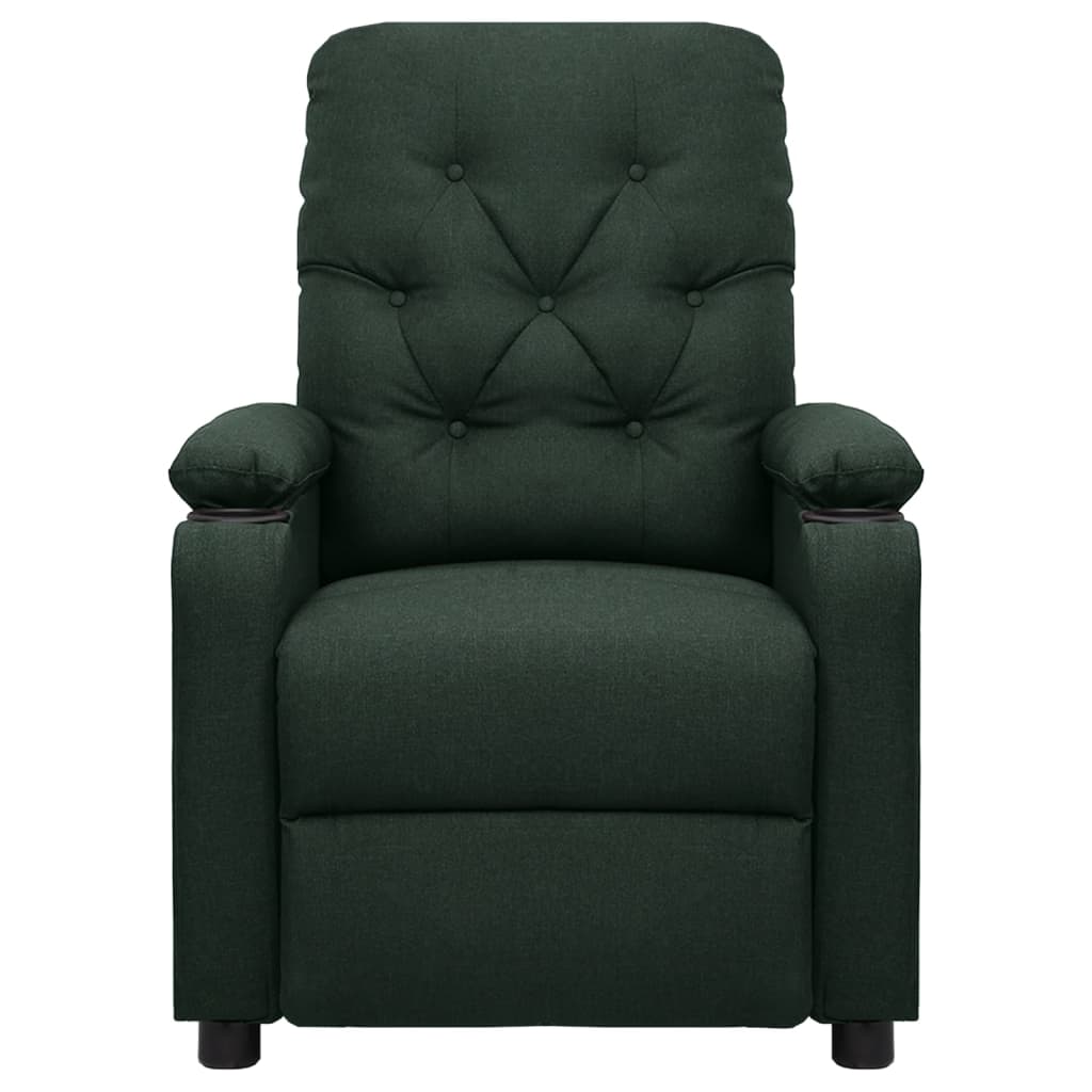 Poltrona de massagens tecido verde-escuro