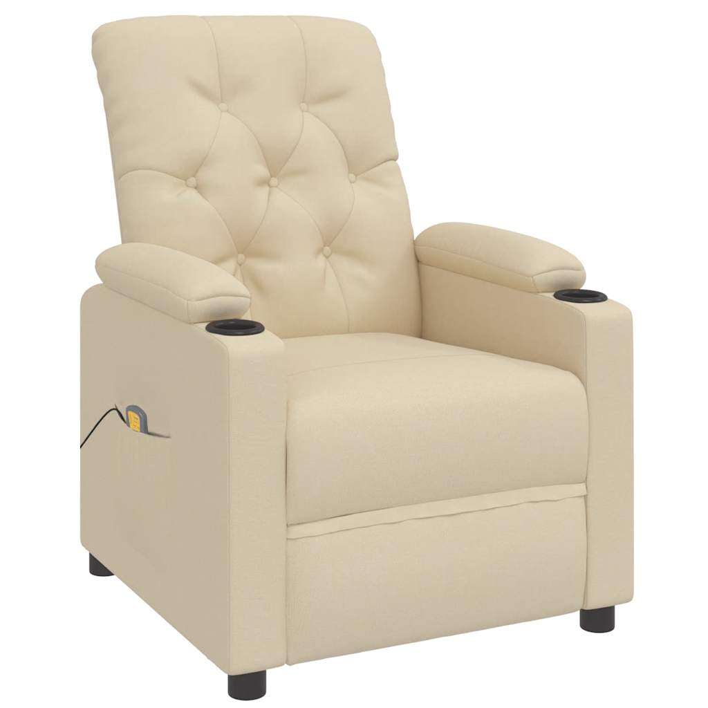 Poltrona de massagens tecido cor creme