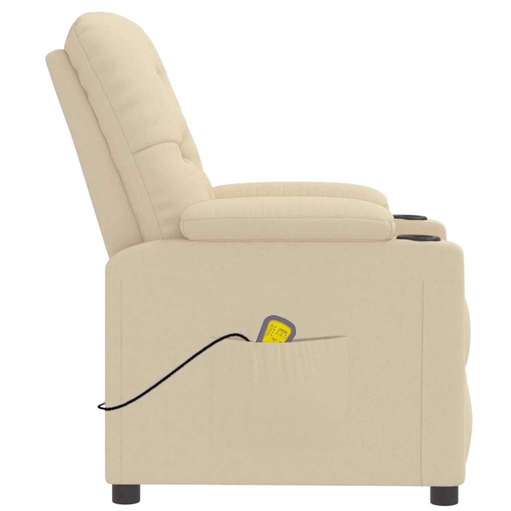 Poltrona de massagens tecido cor creme