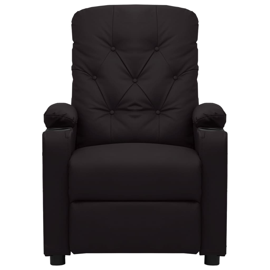 Poltrona de massagens couro artificial preto