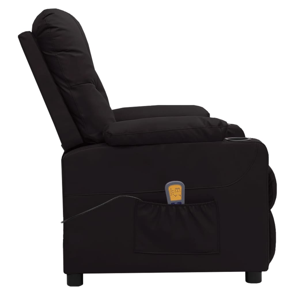 Poltrona de massagens couro artificial preto