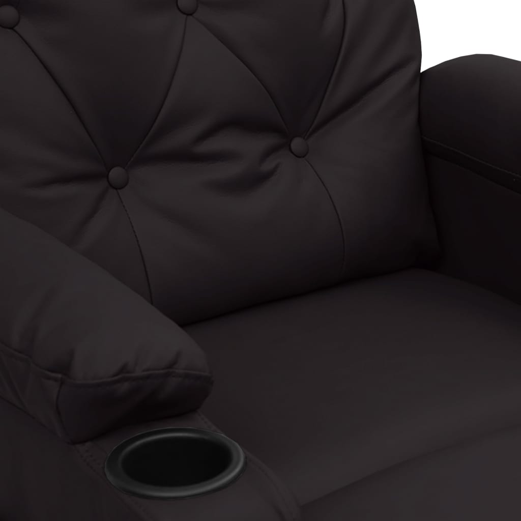 Poltrona de massagens couro artificial preto