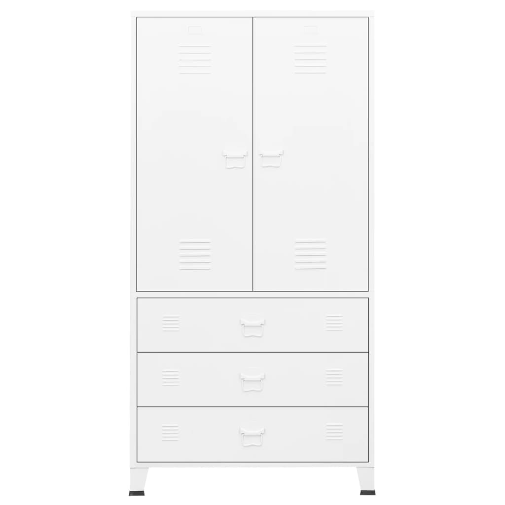 Roupeiro industrial 90x50x180 cm metal branco