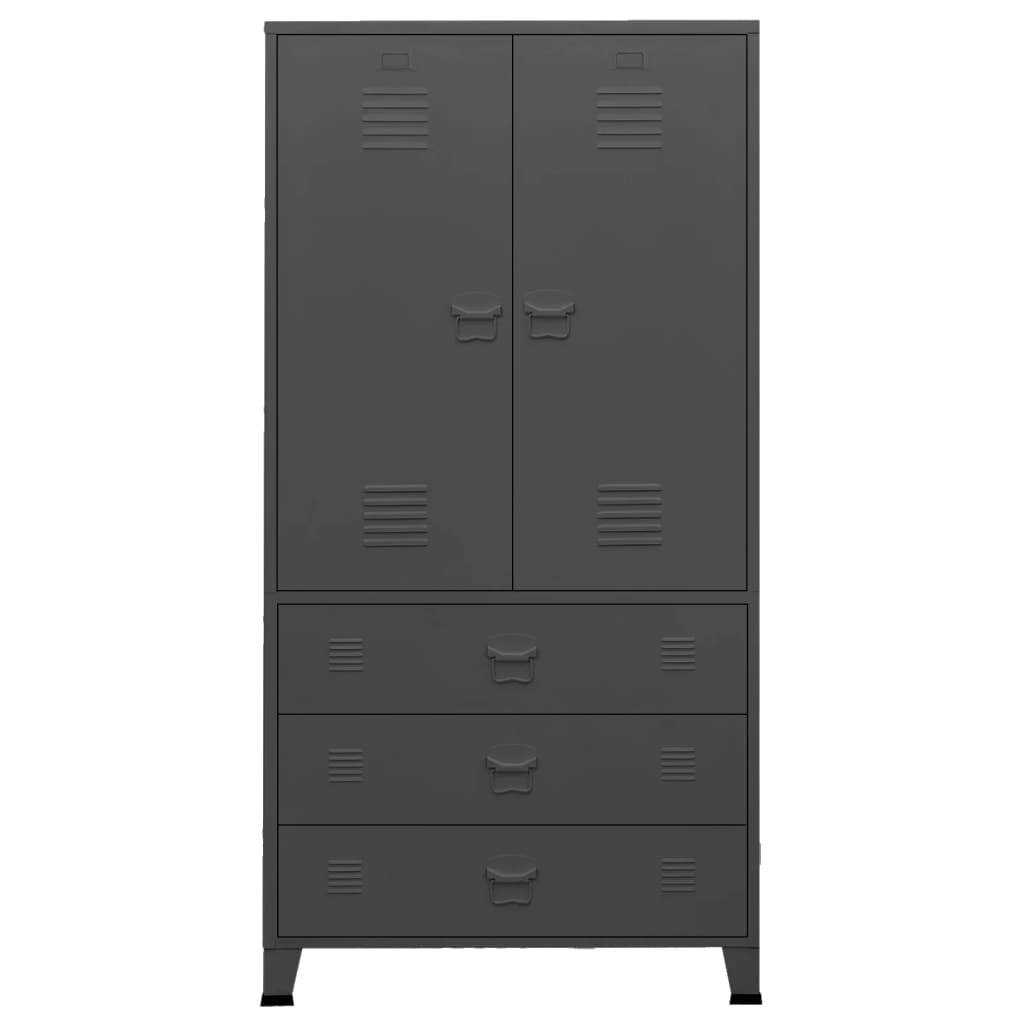 Roupeiro industrial 90x50x180 cm metal antracite