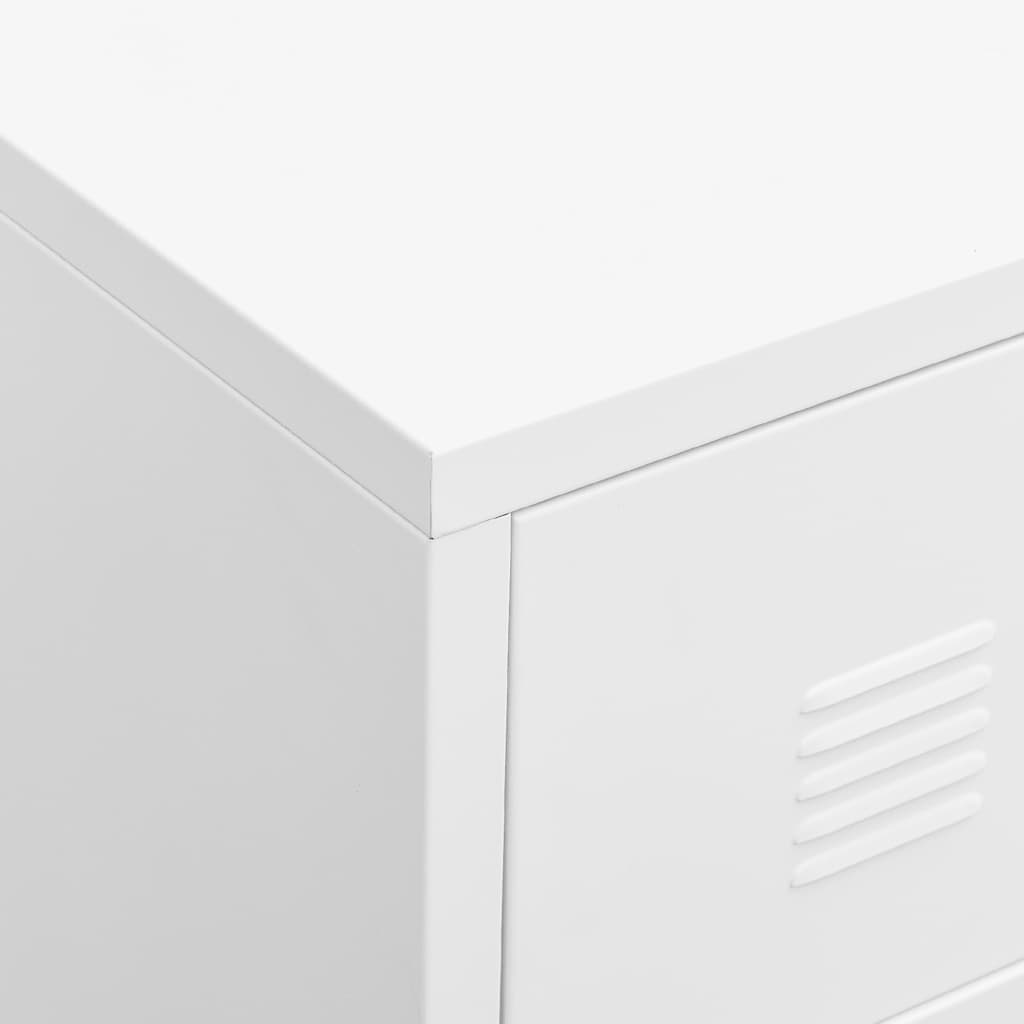 Cómoda industrial 78x40x93 cm metal branco
