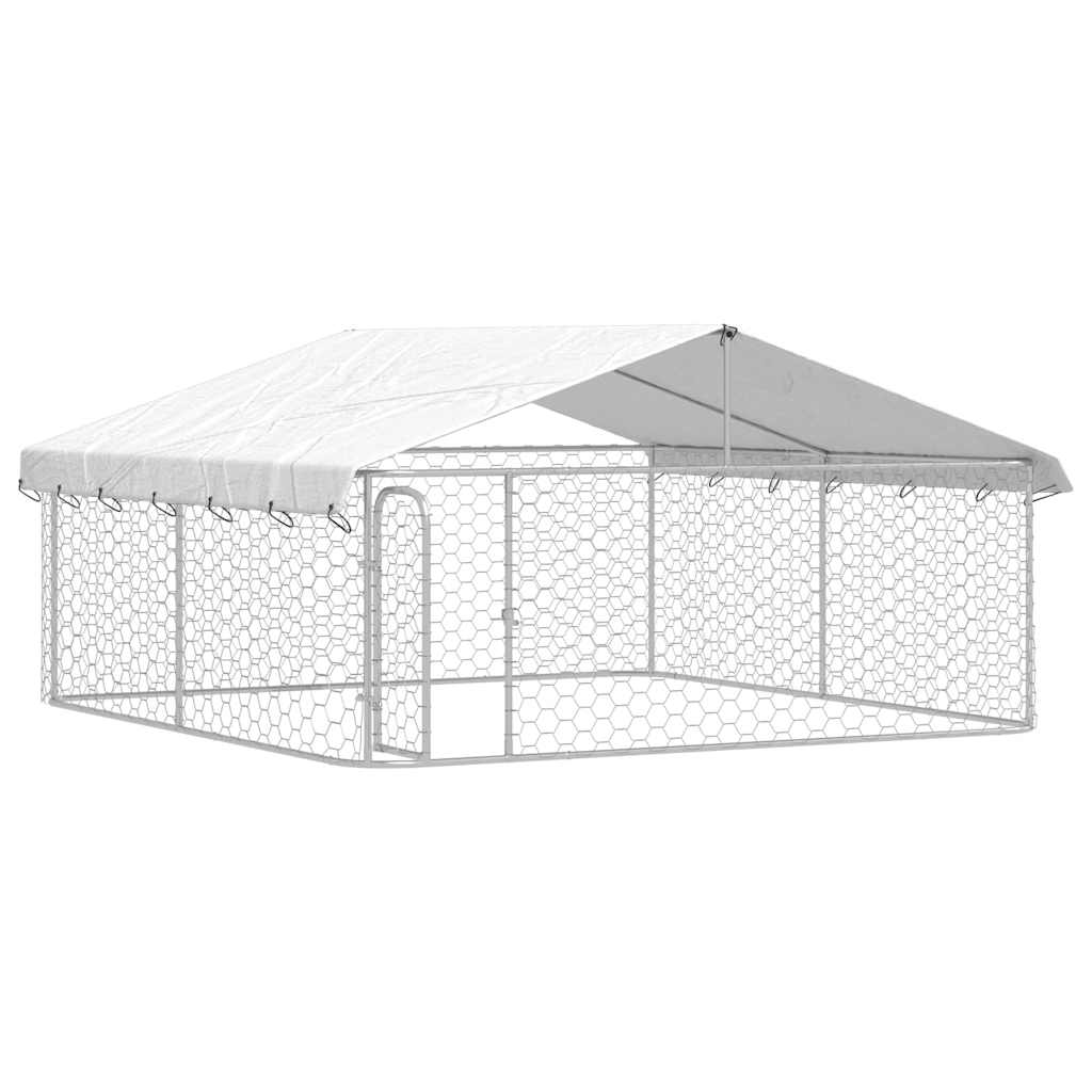 Canil de exterior com telhado 300x300x150 cm