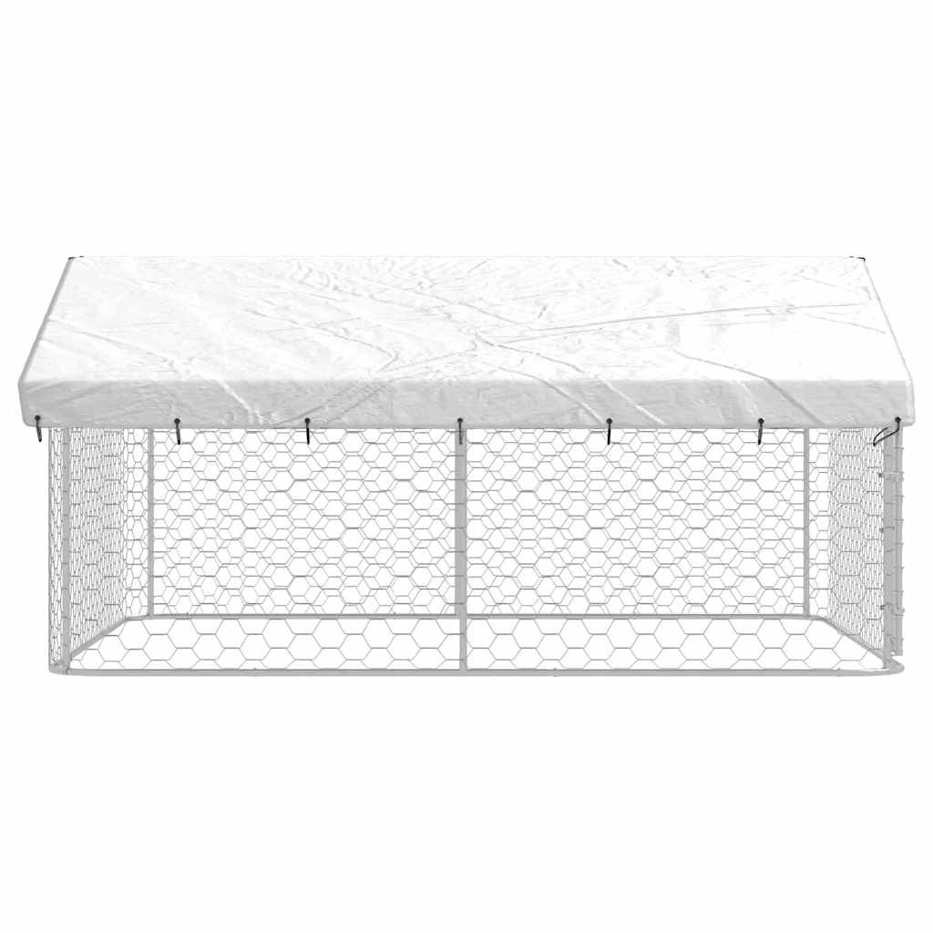 Canil de exterior com telhado 300x300x150 cm
