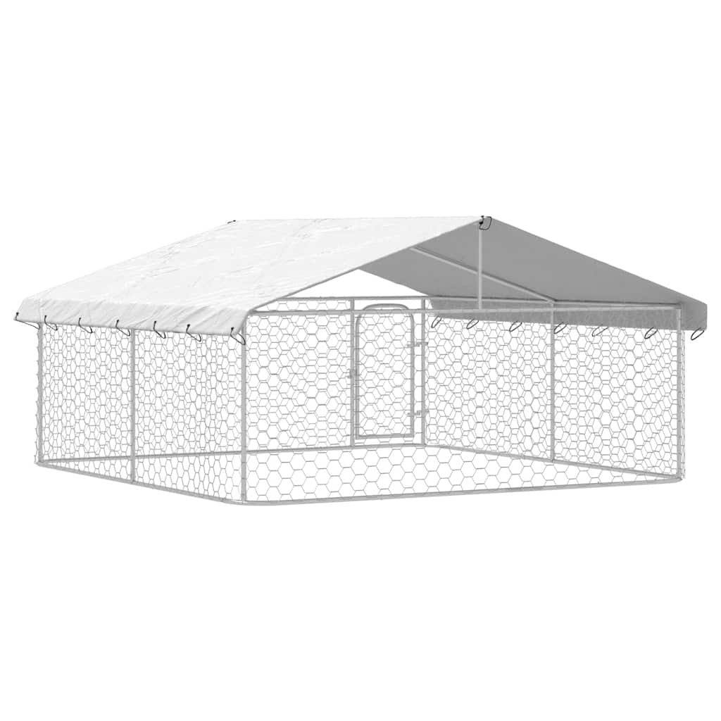 Canil de exterior com telhado 300x300x150 cm