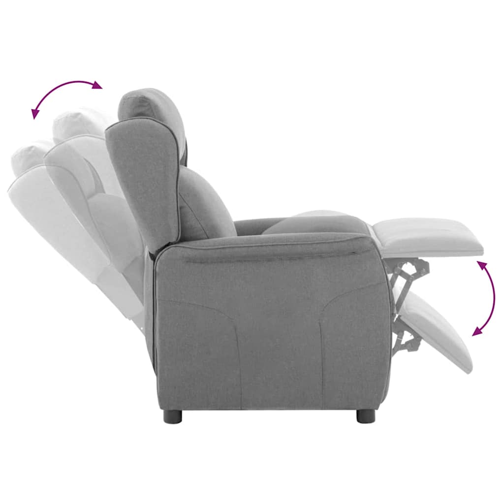 Poltrona reclinável Cinzento-claro 67.5 x 93.5 x 101.5 cm