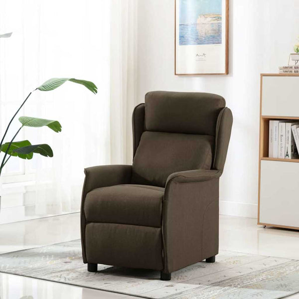 Poltrona reclinável Castanho 67.5 x 93.5 x 101.5 cm tecido