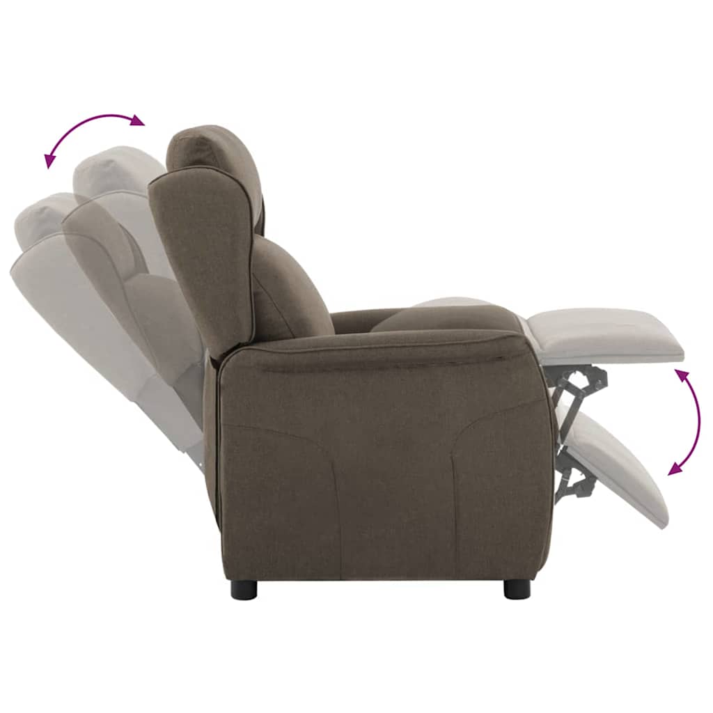 Poltrona reclinável Cinzento-acastanhado 67.5 x 93.5 x 101.5 cm