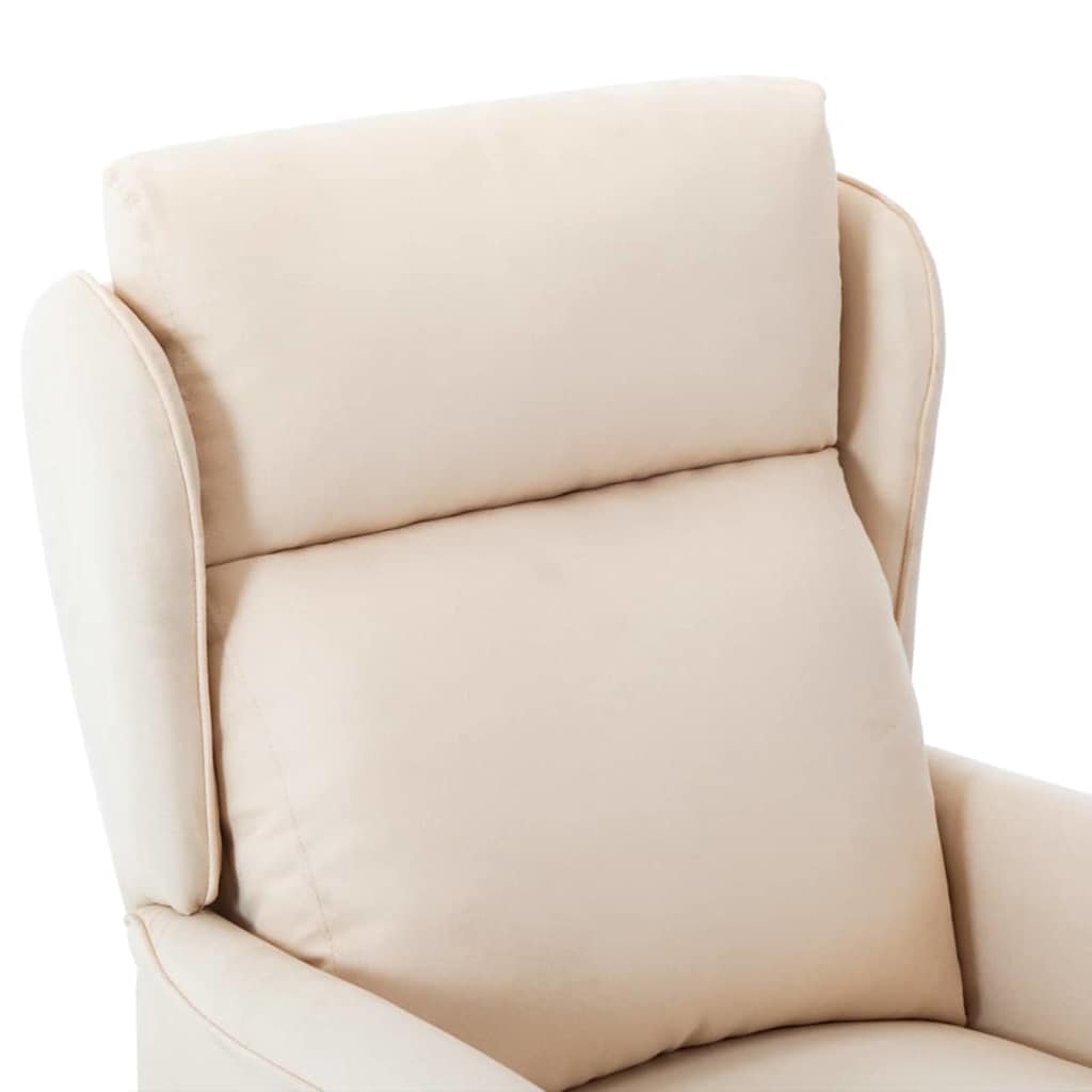 Poltrona reclinável Creme 67.5 x 93.5 x 101.5 cm tecido