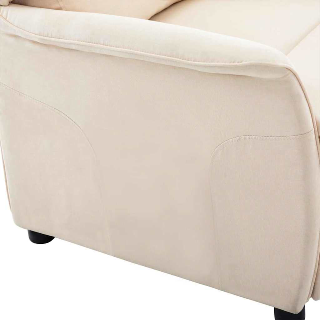 Poltrona reclinável Creme 67.5 x 93.5 x 101.5 cm tecido