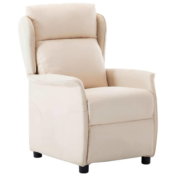 Poltrona reclinável Creme 67.5 x 93.5 x 101.5 cm tecido
