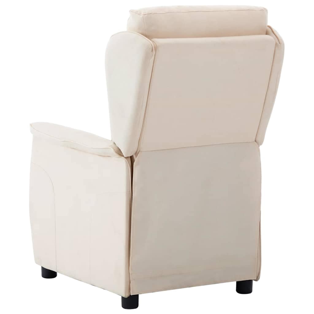Poltrona reclinável Creme 67.5 x 93.5 x 101.5 cm tecido