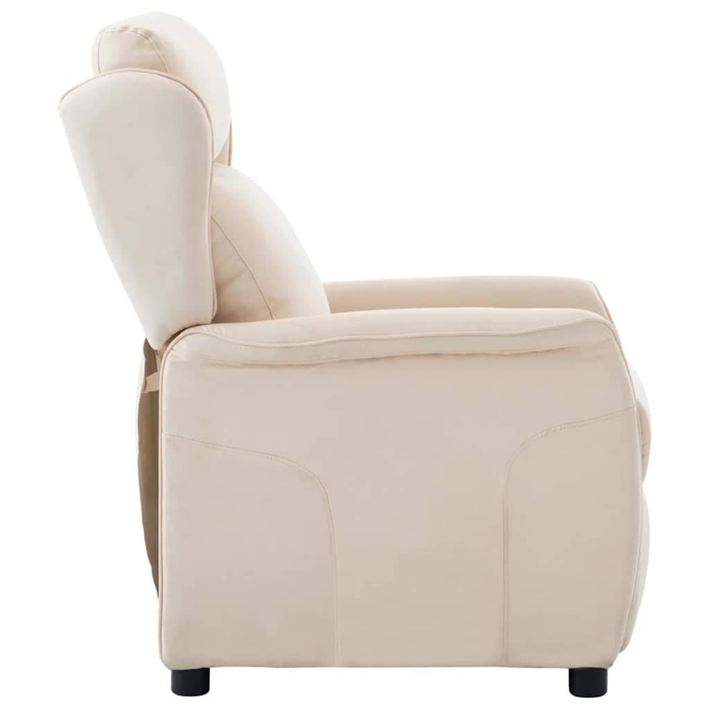 Poltrona reclinável Creme 67.5 x 93.5 x 101.5 cm tecido