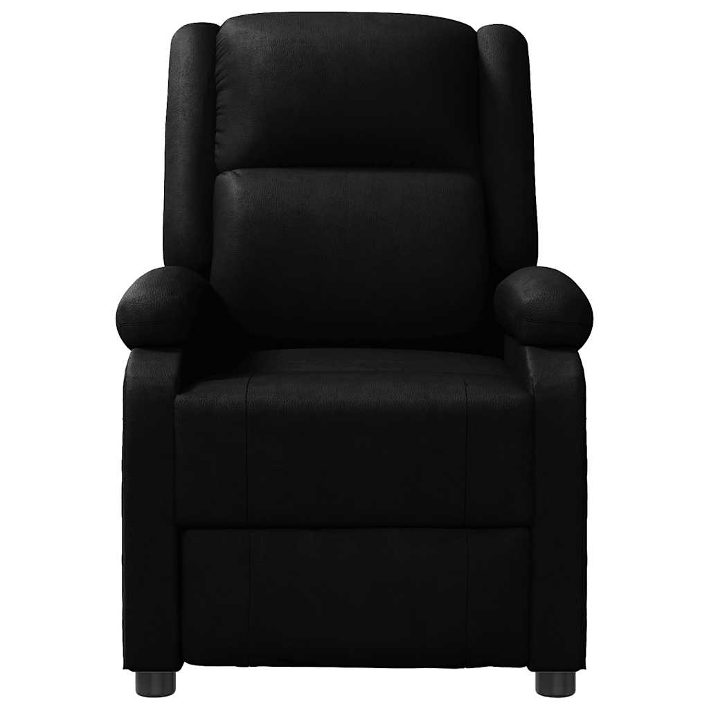 Poltrona reclinável couro artificial preto