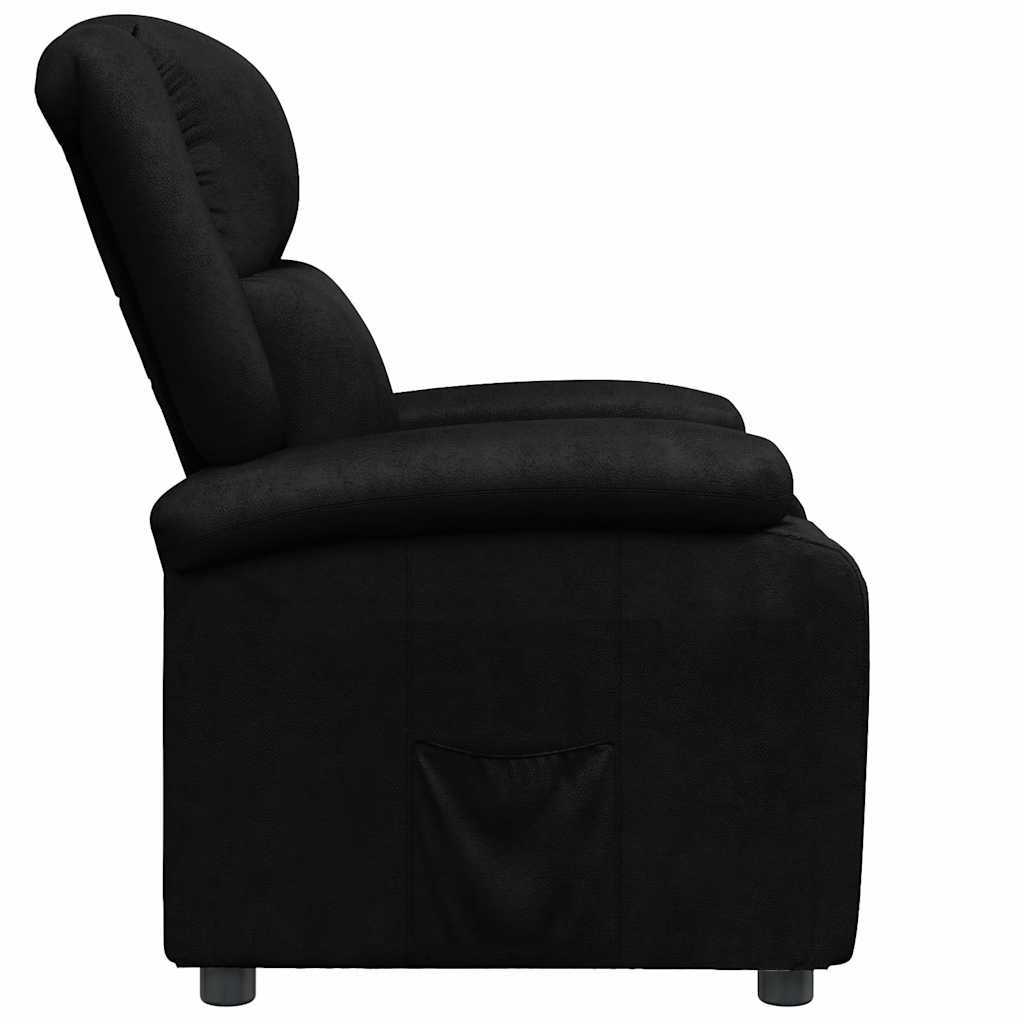 Poltrona reclinável couro artificial preto