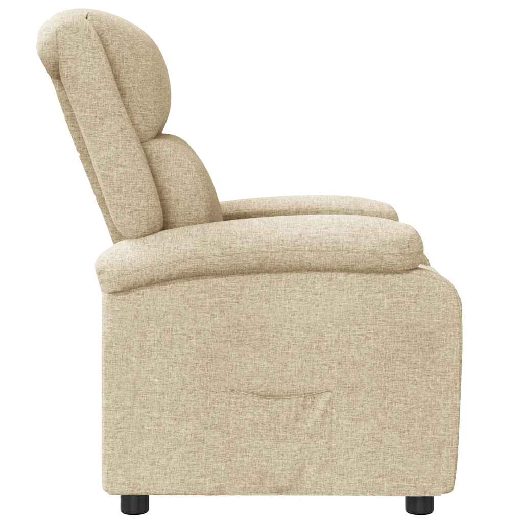 Poltrona reclinável tecido cor creme