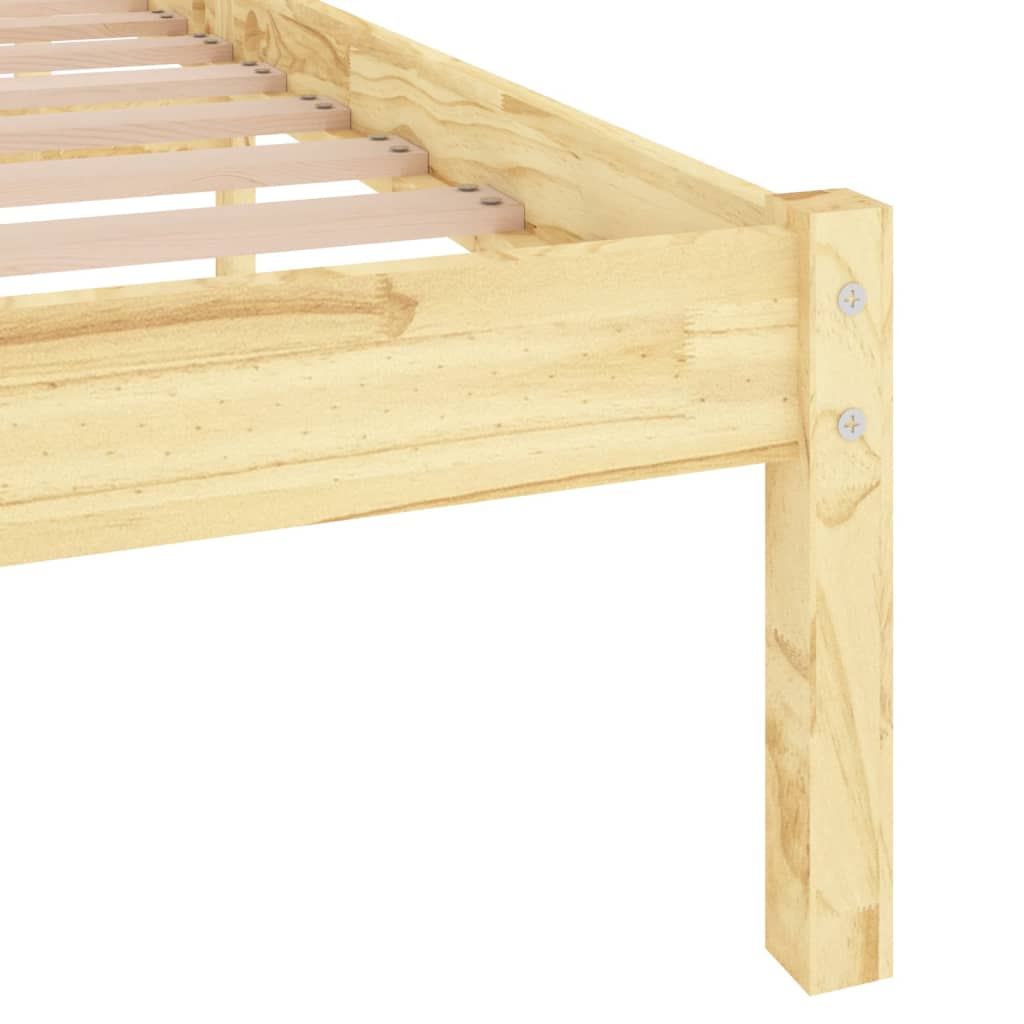 Estrutura de cama 140x190 cm pinho maciço