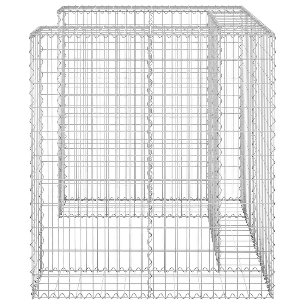 Muro gabião p/ caixote do lixo aço galvanizado 110x100x110 cm