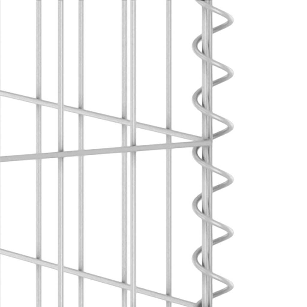 Muro gabião p/ caixote do lixo aço galvanizado 110x100x110 cm