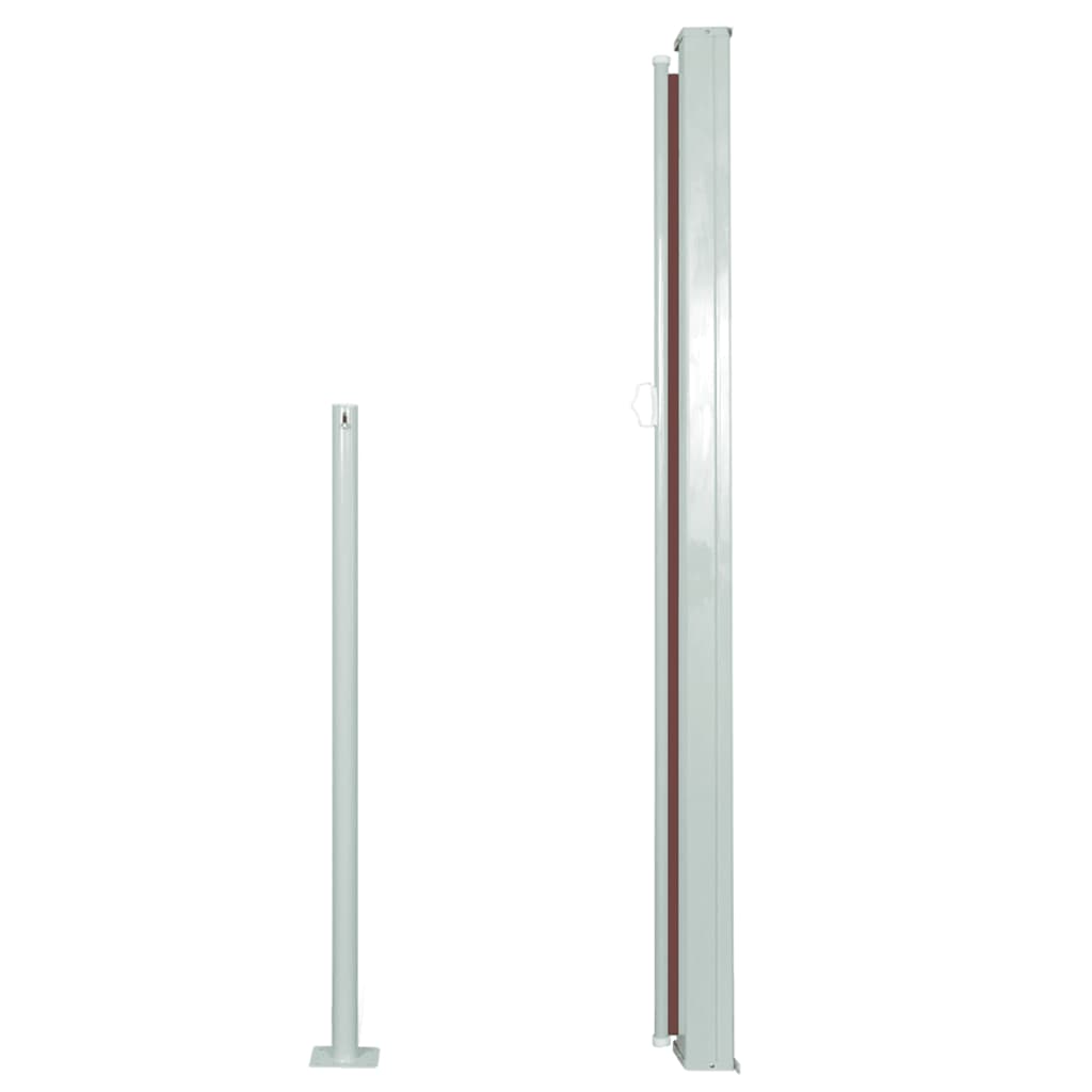 Toldo lateral retrátil para pátio 140x300 cm castanho