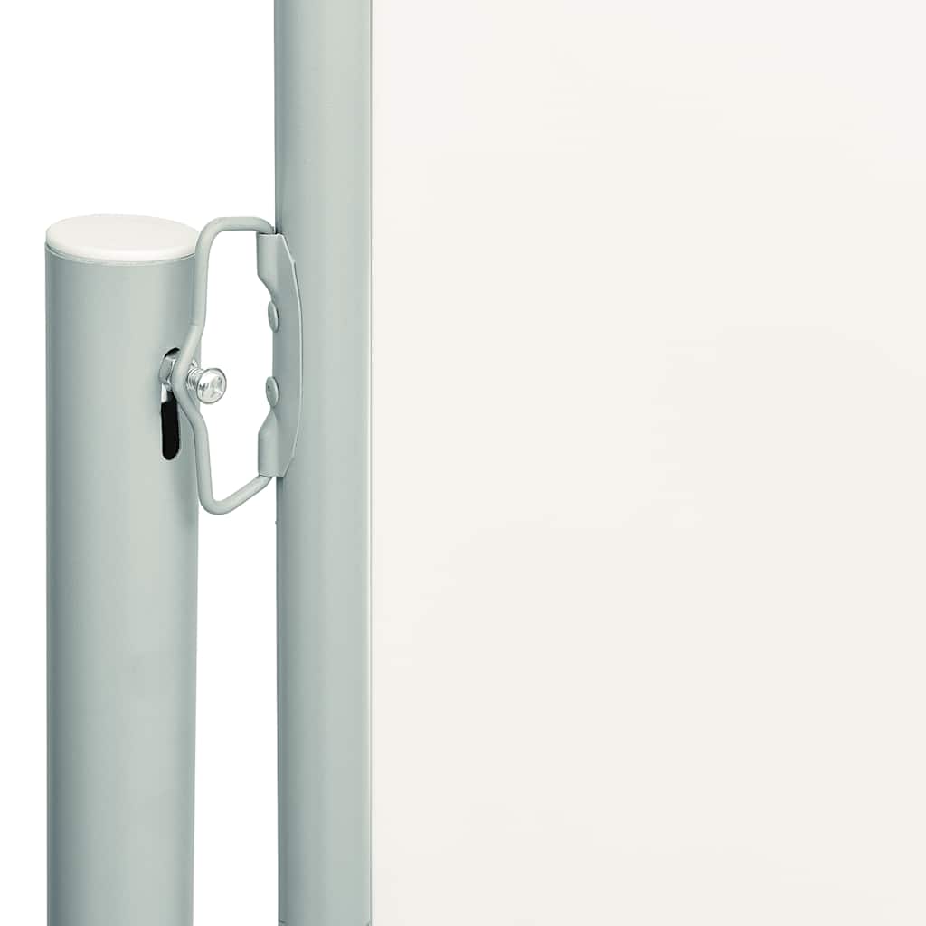 Toldo lateral retrátil para pátio 117x600 cm cor creme