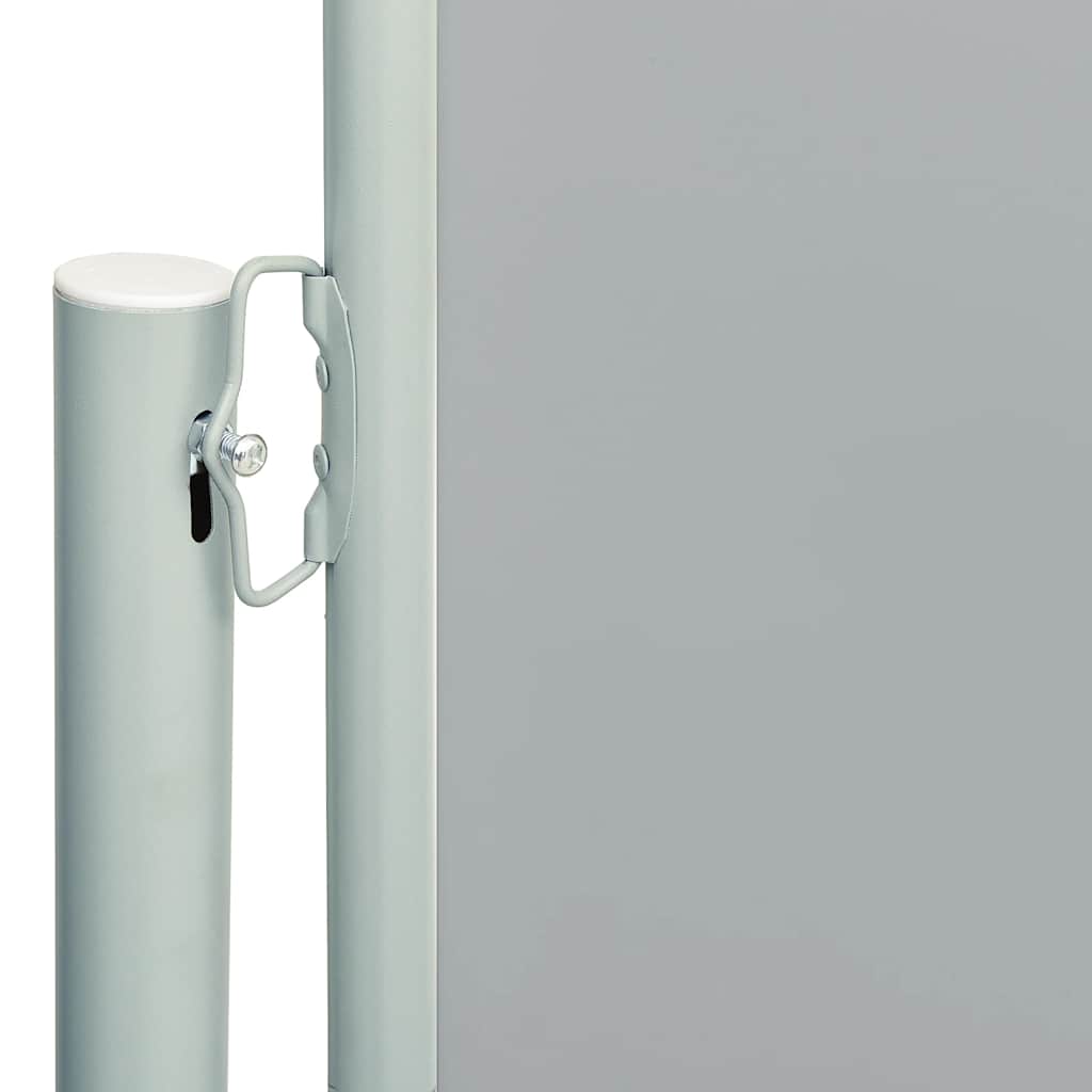 Toldo lateral retrátil para pátio 117x600 cm cinzento