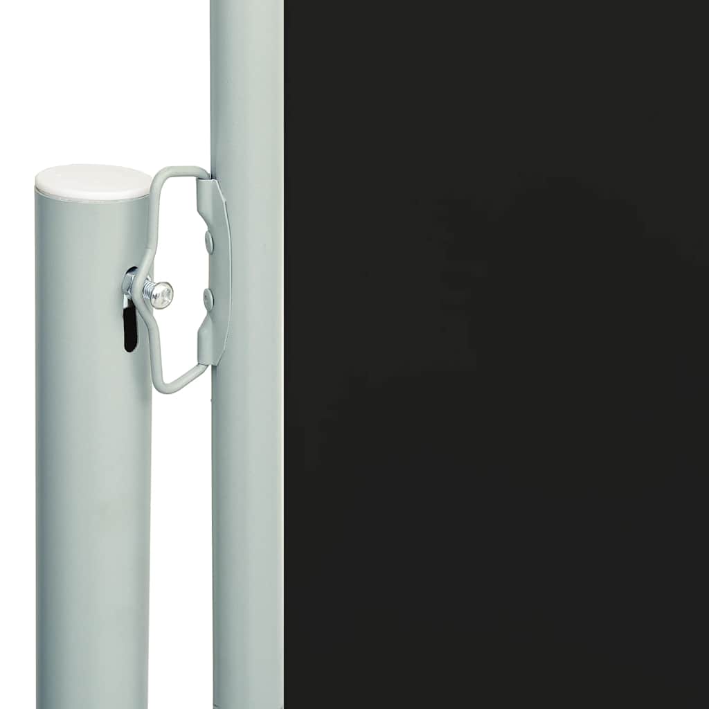 Toldo lateral retrátil para pátio 200x600 cm preto