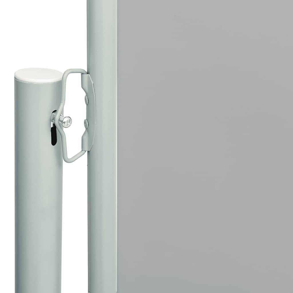 Toldo lateral retrátil para pátio 200x600 cm cinzento