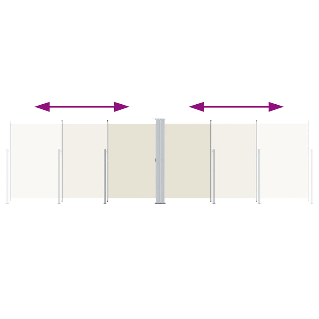 Toldo lateral retrátil 180x600 cm cor creme