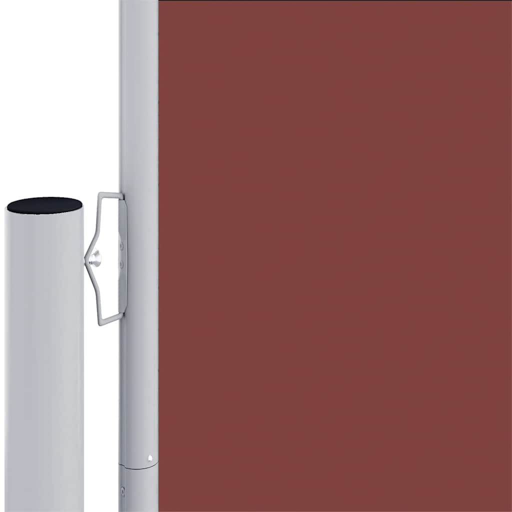 Toldo lateral retrátil 180x600 cm castanho