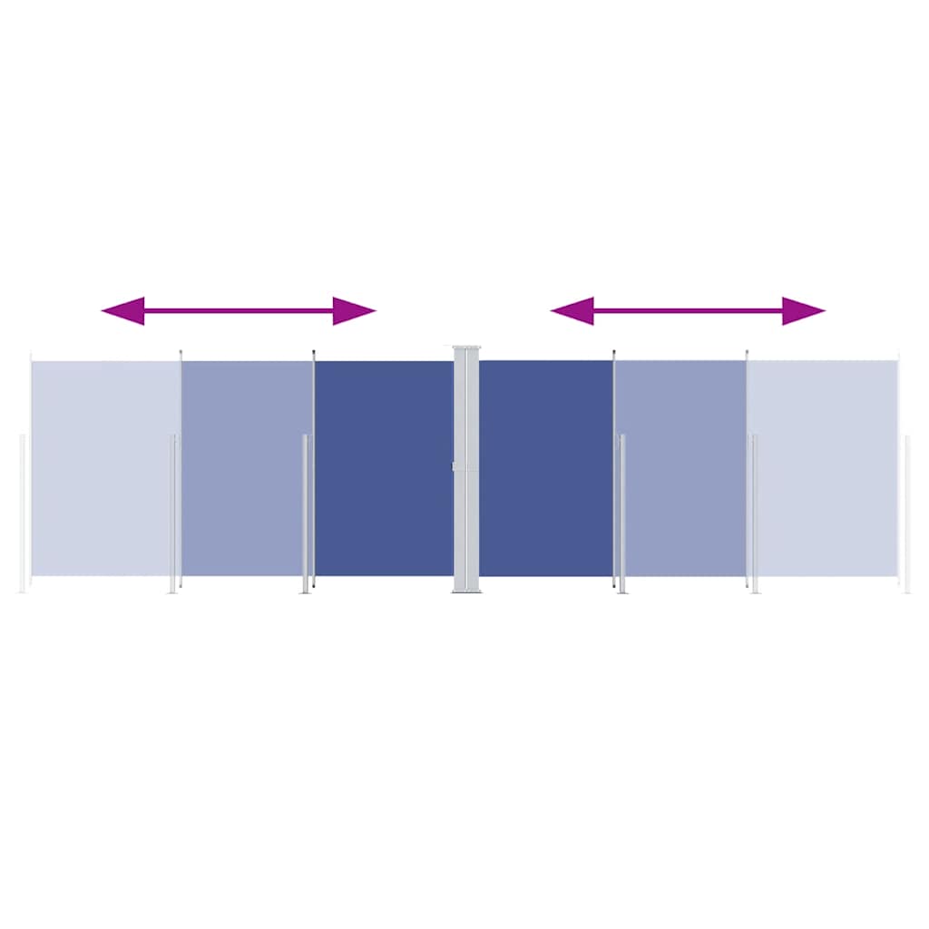 Toldo lateral retrátil 180x600 cm azul
