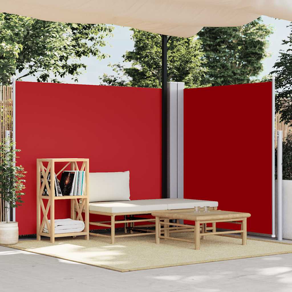 Toldo lateral retrátil 180x600 cm vermelho